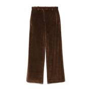 Bruine Fluweel Katoenen Broek Circolo 1901 , Brown , Dames