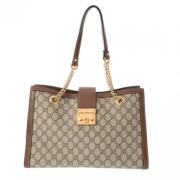 Pre-owned Plastic totes Gucci Vintage , Beige , Dames