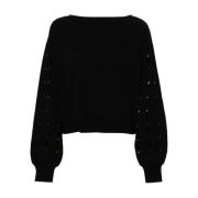 Zwarte Sweater Collectie Liu Jo , Black , Dames