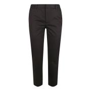 Stretch Gabardine Chinos voor vrouwen RED Valentino , Black , Dames