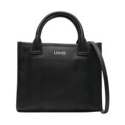 Zwarte Korrelige Kunstleren Handtas Liu Jo , Black , Dames