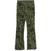 Fluwelen Abstracte Print Wijde Broek Diane Von Furstenberg , Green , D...