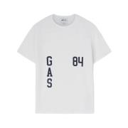 Korte Mouw T-shirt GAS , White , Heren