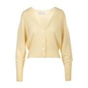 Cream Cardigan Sweaters Daniele Fiesoli , Beige , Dames