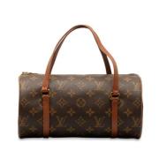 Pre-owned Canvas shoppers Louis Vuitton Vintage , Brown , Dames