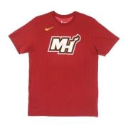 Miami Heat Logo Tee Rood Nike , Red , Heren