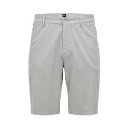 Slim Fit Elastische Katoenen Shorts Hugo Boss , Gray , Heren