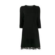 Jurk met kanten randen Dolce & Gabbana , Black , Dames