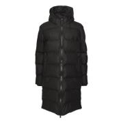 Lange Puffer Jas Rains , Black , Dames