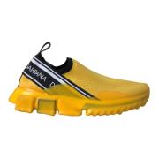 Gele Sorrento Slip On Sneakers Dames Schoenen Dolce & Gabbana , Yellow...