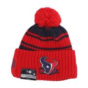 Houston Texans Pom Pom Beanie Hat New Era , Red , Heren