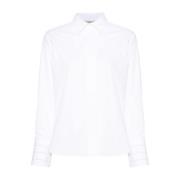 Witte kraaltjesblouse Peserico , White , Dames