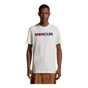 Tennis Logo T-Shirt Wit Moncler , White , Heren