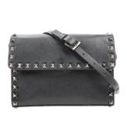 Pre-owned Leather handbags Valentino Vintage , Black , Dames