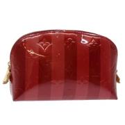 Pre-owned Leather clutches Louis Vuitton Vintage , Red , Dames