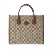 Pre-owned Fabric totes Gucci Vintage , Beige , Dames