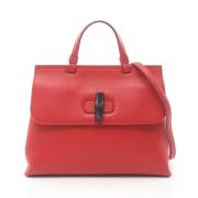 Pre-owned Leather gucci-bags Gucci Vintage , Red , Dames