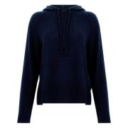 Navy Blue Cashmere Hooded Sweater Absolut Cashmere , Blue , Dames