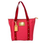 Pre-owned Canvas totes Louis Vuitton Vintage , Red , Dames