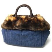 Pre-owned Denim prada-bags Prada Vintage , Blue , Dames