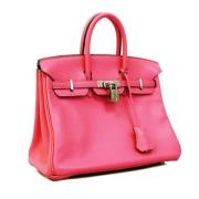 Pre-owned Leather handbags Hermès Vintage , Pink , Dames