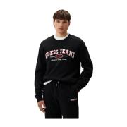 Crewneck Sweatshirt Guess , Black , Heren