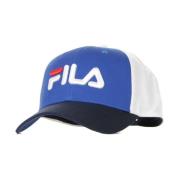 Mannen Gebogen Klep Pet in Blauw/Zwart/Wit Fila , Blue , Heren