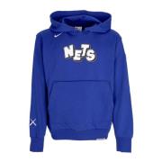 Brooklyn Nets Hoodie Courtside Editie Nike , Blue , Heren