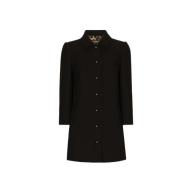 Logo Jas in Zwart Wollen Mix Dolce & Gabbana , Black , Dames