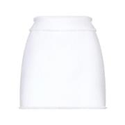 Witte Tweed Mini Rok Raffel Detail Dolce & Gabbana , White , Dames