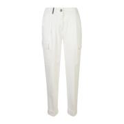 Witte Broek voor Vrouwen Aw24 Peserico , White , Dames