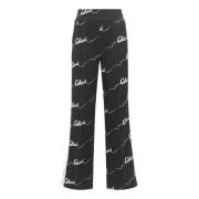 Wijde Pijp Sweatpants Di Vita Carlo Colucci , Black , Dames