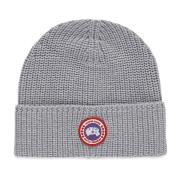 Grijze wollen muts met logopatch Canada Goose , Gray , Heren