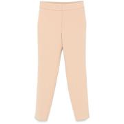 Beige Slim Fit Broek met Elastische Tailleband Peserico , Beige , Dame...