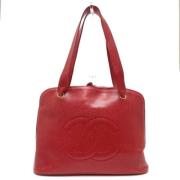 Pre-owned Leather chanel-bags Chanel Vintage , Red , Dames