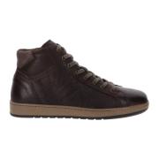 Heren sneakers van hoogwaardig leer Nerogiardini , Brown , Heren