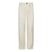 Witte Katoenen Broek Regular Fit Fortela , White , Heren