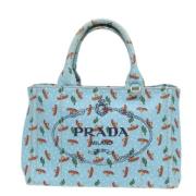 Pre-owned Canvas prada-bags Prada Vintage , Blue , Dames