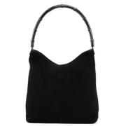 Pre-owned Suede handbags Gucci Vintage , Black , Dames