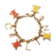 Pre-owned Metal bracelets Celine Vintage , Yellow , Dames