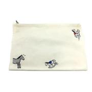 Pre-owned Cotton pouches Hermès Vintage , White , Dames