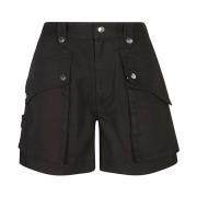 Hoge Taille Zwarte Shorts Isabel Marant Étoile , Black , Dames