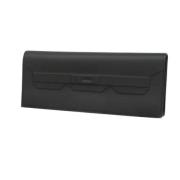 Pre-owned Leather clutches Hermès Vintage , Black , Dames