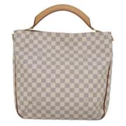 Pre-owned Canvas handbags Louis Vuitton Vintage , White , Dames