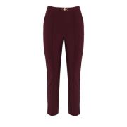 Rode Straight Leg Broek Elisabetta Franchi , Red , Dames