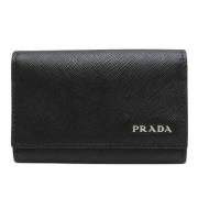 Pre-owned Leather wallets Prada Vintage , Blue , Unisex