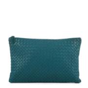 Pre-owned Leather wallets Bottega Veneta Vintage , Green , Dames