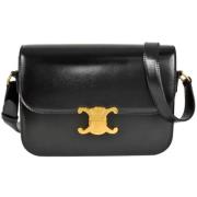 Pre-owned Leather celine-bags Celine Vintage , Black , Dames