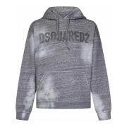 Grijze trui met studs Dsquared2 , Gray , Heren