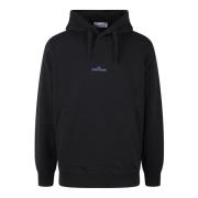 Logo Hoodie Katoenen Sweatshirt Fw24 Stone Island , Black , Heren